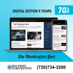 Washington Post Digital Subscription 5-Year with 70% Discount